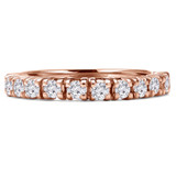 Round Diamond Semi-Eternity Wedding Band Ring in Rose Gold (MVSXB0044-R)