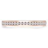 Round Diamond Semi-Eternity Wedding Band Ring in Rose Gold (MVSXB0047-R)