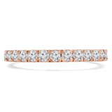 Round Diamond Semi-Eternity Wedding Band Ring in Rose Gold (MVSXB0050-R)