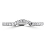 Round Diamond Semi-Eternity Wedding Band Ring in White Gold (MVSXB0055-W)