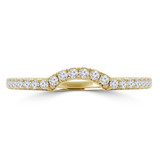 Round Diamond Semi-Eternity Wedding Band Ring in Yellow Gold (MVSXB0055-Y)