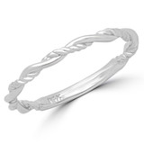 Twist Classic Wedding Band Ring in White Gold (MVSXB0059-W)