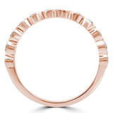 Round Diamond Semi-Eternity Wedding Band Ring in Rose Gold (MVSXB0061-R)
