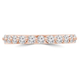 Round Diamond Semi-Eternity Wedding Band Ring in Rose Gold (MVSXB0063-R)