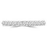 Round Diamond Semi-Eternity Wedding Band Ring in White Gold (MVSXB0063-W)