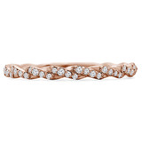 Round Diamond Semi-Eternity Wedding Band Ring in Rose Gold (MVSXB0064-R)