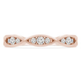 Round Diamond Tiara Semi-Eternity Wedding Band Ring in Rose Gold (MVSXB0066-R)