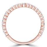 Round Diamond Chevron Semi-Eternity Wedding Band Ring in Rose Gold (MVSXB0068-R)