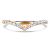 Round Diamond Chevron Semi-Eternity Wedding Band Ring in Yellow Gold (MVSXB0068-Y)