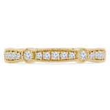 Round Diamond 3/4 Way Semi-Eternity Wedding Band Ring in Yellow Gold (MVSXB0074-Y)