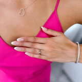 Princess Lab Created Diamond Cathedral Solitaire Engagement Ring in White Gold (MVSLG1004-W)