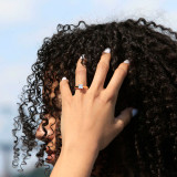 Princess Lab Created Diamond Cathedral Solitaire Engagement Ring in Yellow Gold (MVSLG1010-Y)