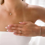 Princess Lab Created Diamond Pinched Cathedral V-Prong Solitaire Engagement Ring in Yellow Gold (MVSLG1027-Y)