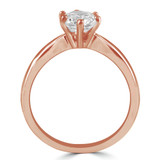 Round Lab Created Diamond Tapered 6-Prong Solitaire Engagement Ring in Rose Gold (MVSLG1034-R)