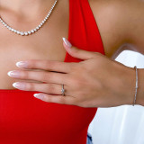 Round Lab Created Diamond Solitaire with Accents Engagement Ring in Yellow Gold (MVSLG1069-Y)