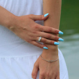 Round Lab Created Diamond Vintage Split-Shank Three-Row Cathedral Diamond Bridge Solitaire with Accents Engagement Ring in White Gold (MVSLG1080-W)