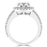 Round Lab Created Diamond Split-Shank Round Halo Engagement Ring in White Gold (MVSLG1100-W)
