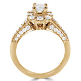 Round Lab Created Diamond Round Halo Engagement Ring in Yellow Gold (MVSLG1104-Y)