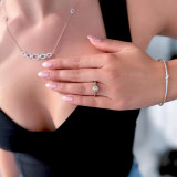 Round Lab Created Diamond Cathedral Round Halo Engagement Ring in Yellow Gold (MVSLG1182-Y)