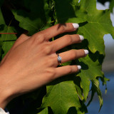 Round Lab Created Diamond Solitaire Engagement Ring in White Gold (MVSLG1193-W)