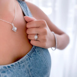 Round Lab Created Diamond Cathedral Open Bridge Round Halo Engagement Ring in White Gold (MVSLG1199-W)