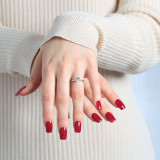 Round Lab Created Diamond Solitaire Engagement Ring in White Gold (MVSLG1231-W)