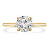 Round Lab Created Diamond Solitaire Engagement Ring in Yellow Gold (MVSLG1231-Y)