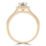 Round Lab Created Diamond Split-Shank Halo Engagement Ring in Yellow Gold (MVSLG1247-Y)
