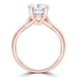Round Lab Created Diamond Solitaire Engagement Ring in Rose Gold (MVSLG1248-R)