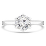 Round Lab Created Diamond 6-Prong Solitaire Engagement Ring in White Gold (MVSLG1266-W)