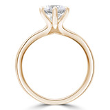 Round Lab Created Diamond 6-Prong Solitaire Engagement Ring in Yellow Gold (MVSLG1266-Y)