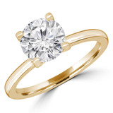 Round Lab Created Diamond Solitaire Engagement Ring in Yellow Gold (MVSLG1269-Y)