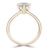 Round Lab Created Diamond 6-Prong Trellis Solitaire Engagement Ring in Yellow Gold (MVSLG1271-Y)
