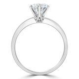 Round Lab Created Diamond 6-Prong Knife Edge Solitaire Engagement Ring in White Gold (MVSLG1272-W)