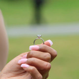 Round Lab Created Diamond 6-Prong Solitaire Engagement Ring in White Gold (MVSLG1274-W)