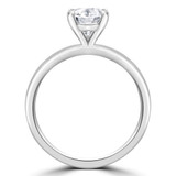 Round Lab Created Diamond Solitaire Engagement Ring in White Gold (MVSLG1277-W)