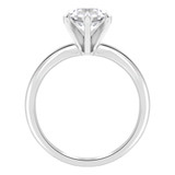 Round Lab Created Diamond 6-Prong Knife Edge Solitaire Engagement Ring in White Gold (MVSLG1284-W)