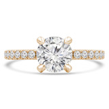 Round Lab Created Diamond Diamond Prongs Solitaire with Accents Engagement Ring in Yellow Gold (MVSLG1303-Y)