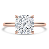 Cushion Lab Created Diamond Solitaire Engagement Ring in Rose Gold (MVSLG1330-R)