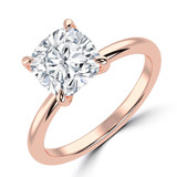 Cushion Lab Created Diamond Solitaire Engagement Ring in Rose Gold (MVSLG1330-R)