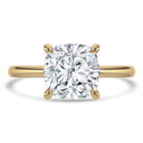 Cushion Lab Created Diamond Solitaire Engagement Ring in Yellow Gold (MVSLG1330-Y)