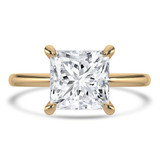 Princess Lab Created Diamond Solitaire Engagement Ring in Yellow Gold (MVSLG1333-Y)