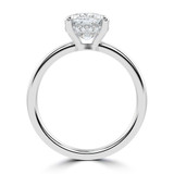 Cushion Lab Created Diamond Open Bridge Hidden Halo Solitaire with Accents Engagement Ring in White Gold (MVSLG1338-W)
