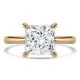 Princess Lab Created Diamond Solitaire Engagement Ring in Yellow Gold (MVSLG1342-Y)