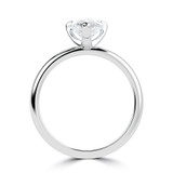 Pear Lab Created Diamond Tapered Solitaire Engagement Ring in White Gold (MVSLG1343-W)