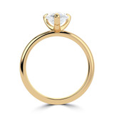 Pear Lab Created Diamond Tapered Solitaire Engagement Ring in Yellow Gold (MVSLG1343-Y)