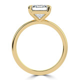 Emerald Lab Created Diamond Open Bridge Solitaire Engagement Ring in Yellow Gold (MVSLG1344-Y)