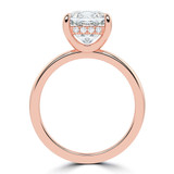 Cushion Lab Created Diamond Open Bridge Hidden Halo Solitaire with Accents Engagement Ring in Rose Gold (MVSLG1345-R)