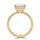 Oval Lab Created Diamond Open Bridge Hidden Halo Solitaire with Accents Engagement Ring in Yellow Gold (MVSLG1346-Y)