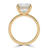 Princess Lab Created Diamond Open Bridge Hidden Halo Solitaire with Accents Engagement Ring in Yellow Gold (MVSLG1348-Y)